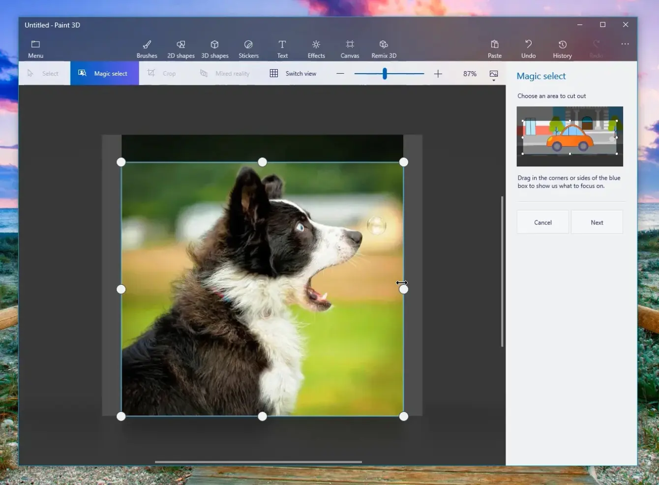 Home 3 paint 3d Magical Color tool