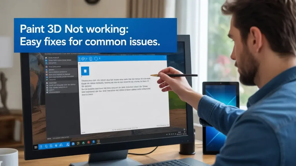 paint 3d not working